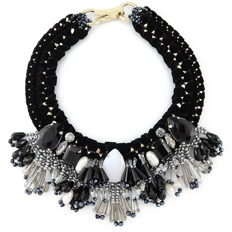 Wholesale Unique Fringed Bib Statement Handcrafted Necklace Custom Bijoux