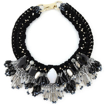 Load image into Gallery viewer, Wholesale Unique Fringed Bib Statement Handcrafted Necklace Custom Bijoux