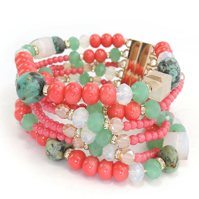 Wholesale Multi Strand Beaded Handmade Bracelet Custom Bijoux