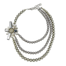 Load image into Gallery viewer, Wholesale Three Strands Imitation Pearl Handmade Necklace Jewellery Custom Bijoux