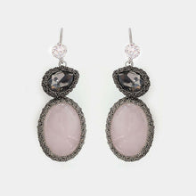 Load image into Gallery viewer, Wholesale Crochet Mint Opal Crystal Drop Handmade Earrings Custom Bijoux