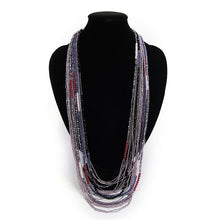 Load image into Gallery viewer, Custom Multi Strands Glass Beads Handmade Necklace Jewellery