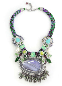 Wholesale Natural Stones Statement Handmade Necklace Custom Bijoux