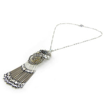 Load image into Gallery viewer, Custom Sparkling Fringed Pendant Statement Handmade Necklace