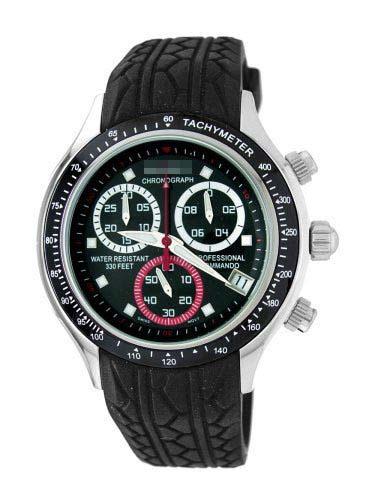 Custom Rubber Watch Bands 7026RBGUN_BLK