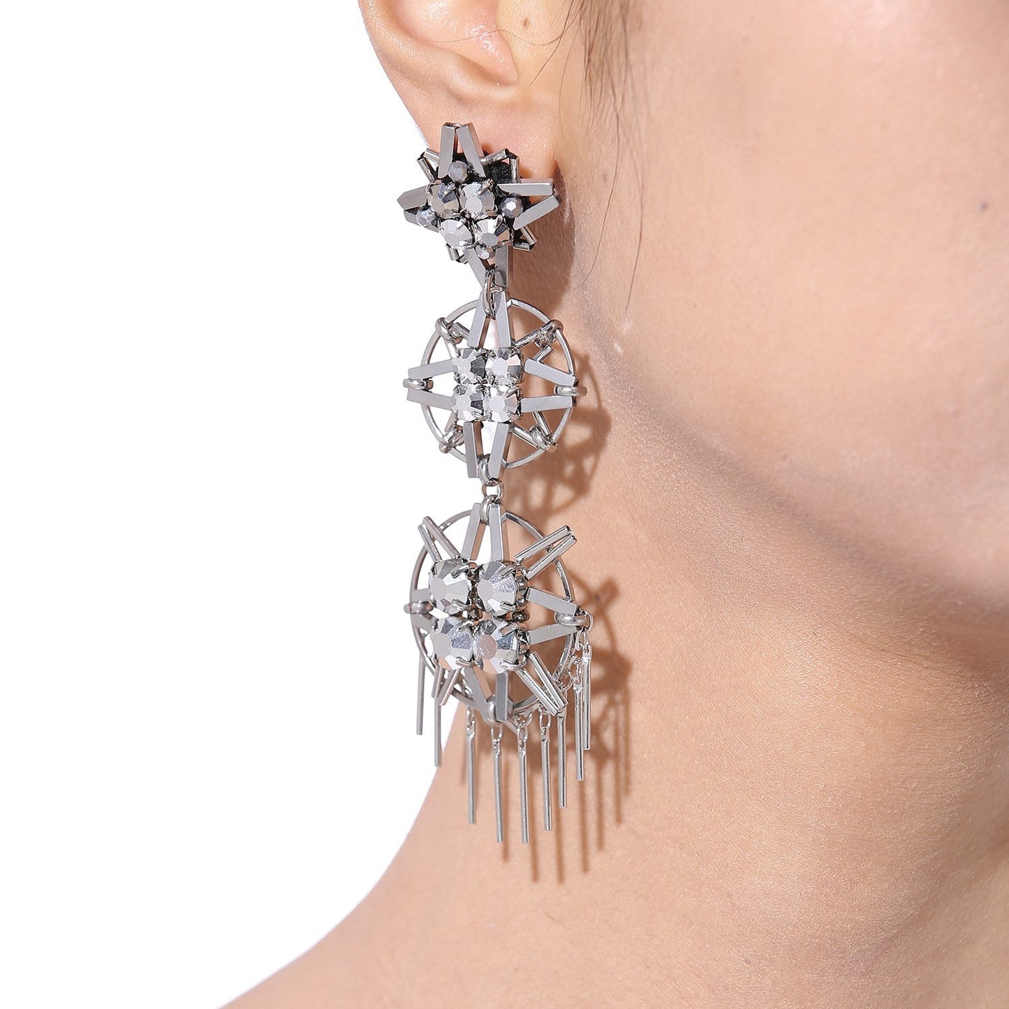 Custom Drop Asymmetrical Handmade Roaring 20s Earrings