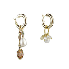Load image into Gallery viewer, Discount Handmade Mismatched Pearl Cloisonne Earrings