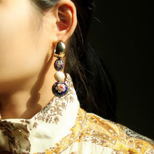 Load image into Gallery viewer, Wholesale Long Gold Statement Earrings