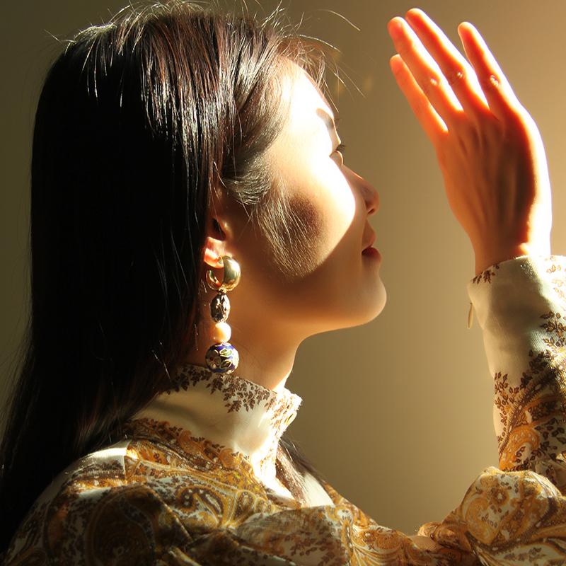 Wholesale Bright Pink Statement Earrings Jewelry