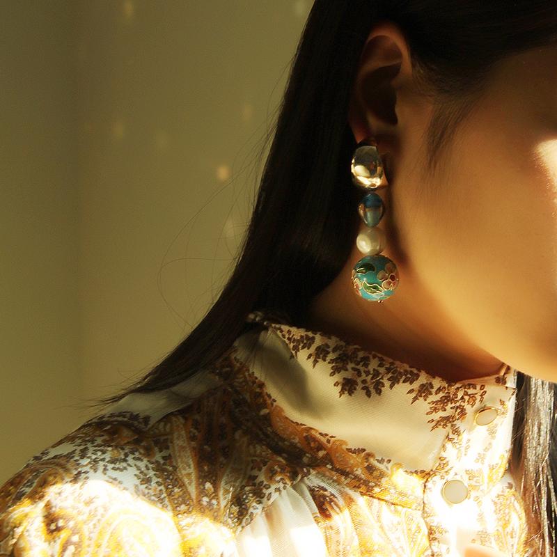 Wholesale Madeline Beaded Statement Earrings Jewelry