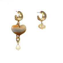 Load image into Gallery viewer, Custom Earring Manufacturer Wholesale Agate Citrine Mismatched Heart Earrings