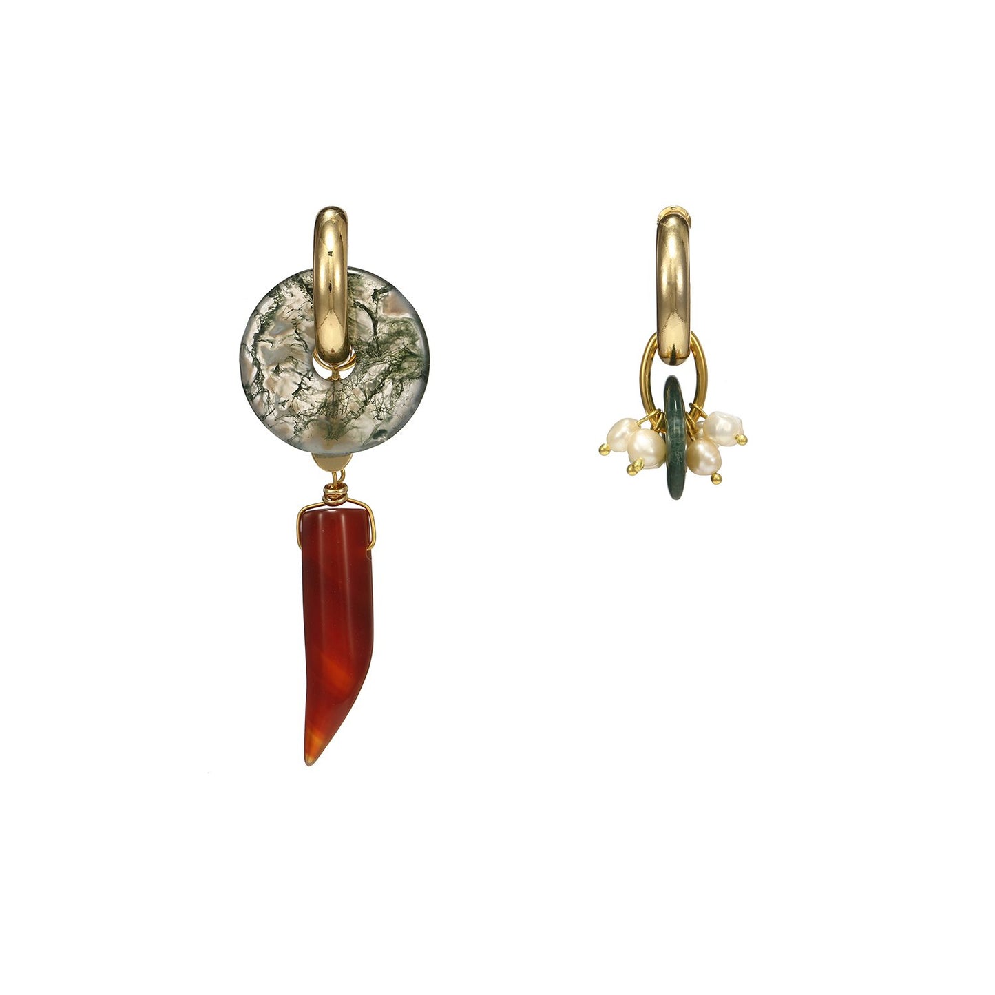 Wholesale Costume Jewelry Supplies Suppliers Wholesale Mismatched Pearl Agate Statement Earrings