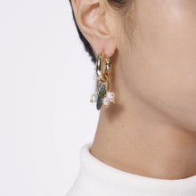Load image into Gallery viewer, Mismatched Pearl Agate Statement Earrings