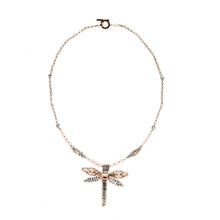 Load image into Gallery viewer, Wholesale Luxurious Beaded Embroidered Dragonfly Pendent Handmade Necklace Custom Bijoux