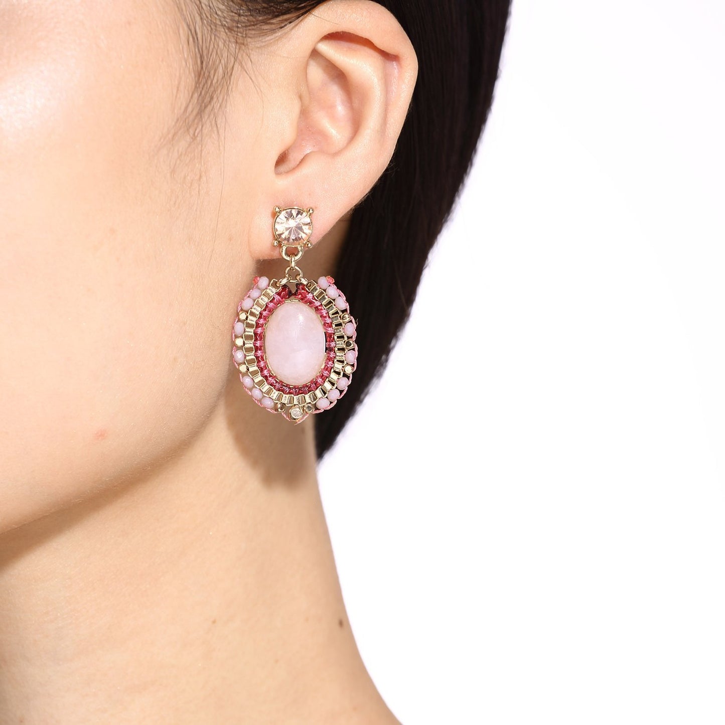 Custom Bead Wrapping Handmade Hoop Earrings