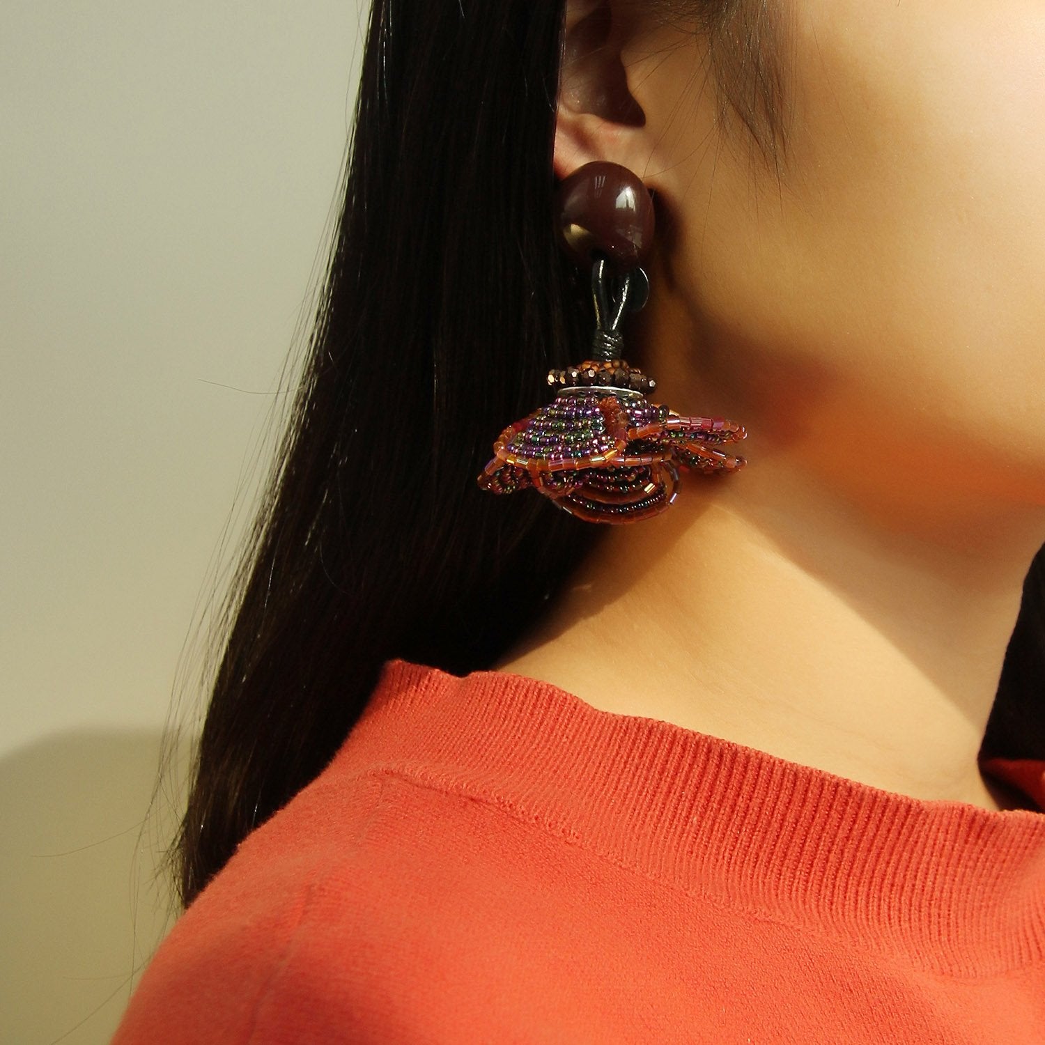 Wholesale Green And Gold Statement Earrings