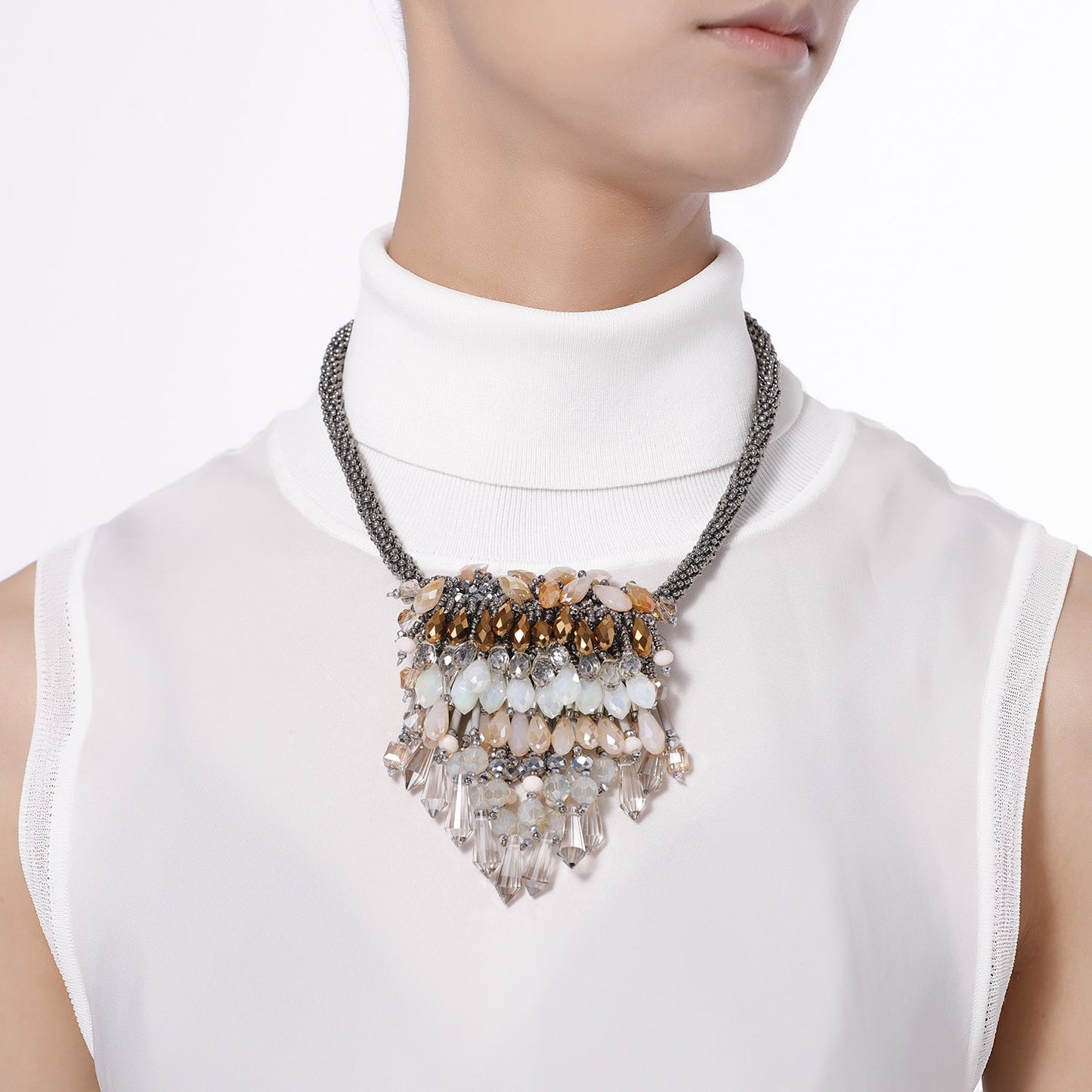 Custom Unique Beading Tassel Handmade Necklace