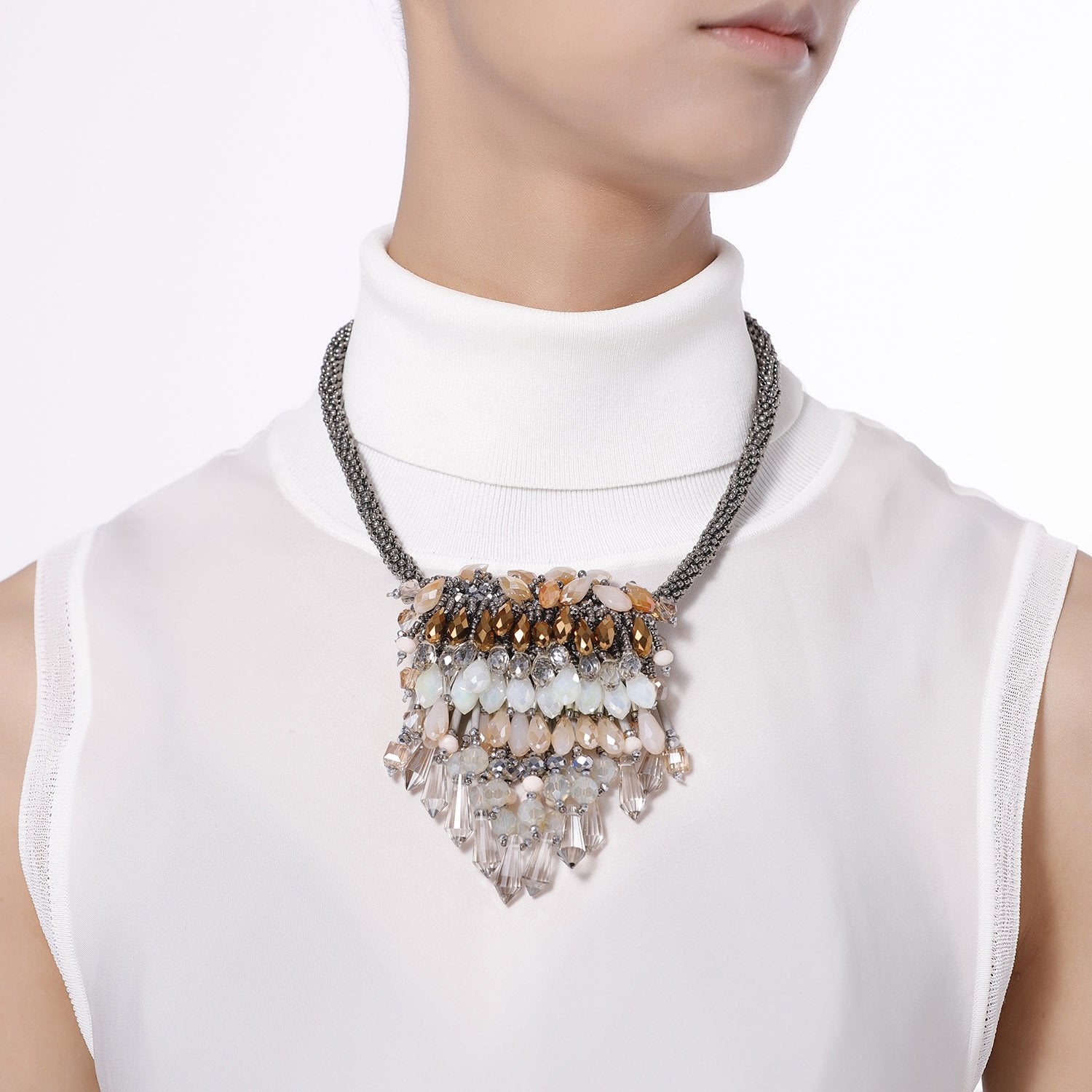 Custom Unique Beading Tassel Handmade Necklace