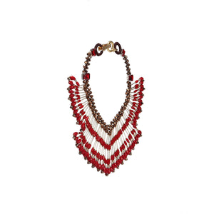 Custom Bohemian Fringed Statement Handmade Necklace