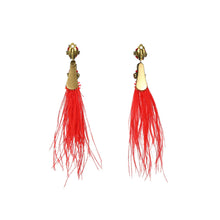 Load image into Gallery viewer, Jewelry Making Supplies Earrings Wholesale Natural Genuine Ostrich Feather Drop Earrings