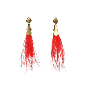 Jewelry Making Supplies Earrings Wholesale Natural Genuine Ostrich Feather Drop Earrings