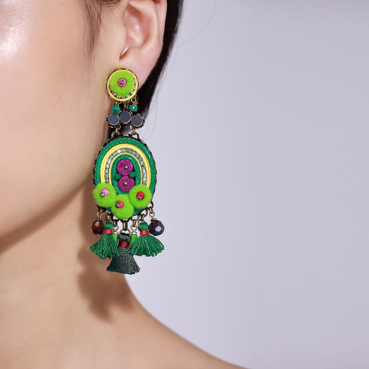 Custom Bohemian Tassel Handmade Drop Earrings