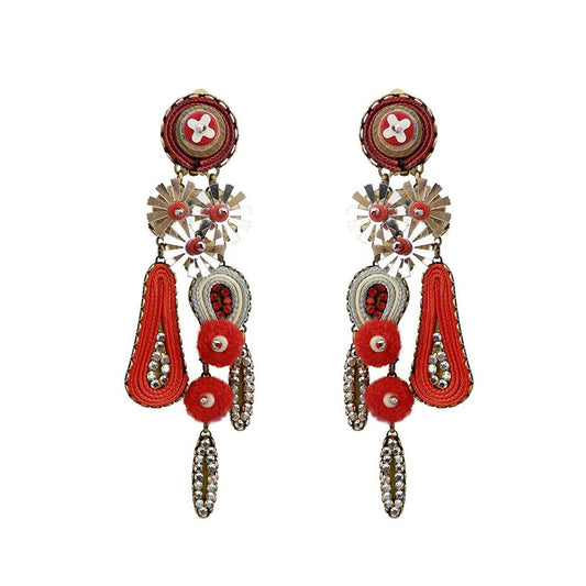 Wholesale Exotic Dangle Handmade Drop Earrings Waxed Cord Custom Bijoux