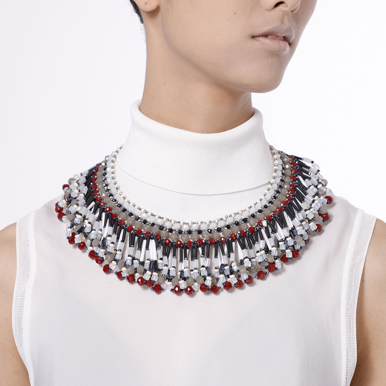 Custom Bohemian Handmade Tassel Statement Necklace