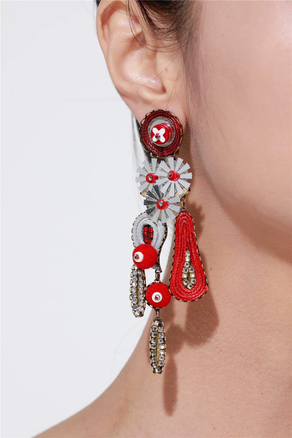 Custom Exotic Dangle Handmade Drop Earrings Waxed Cord