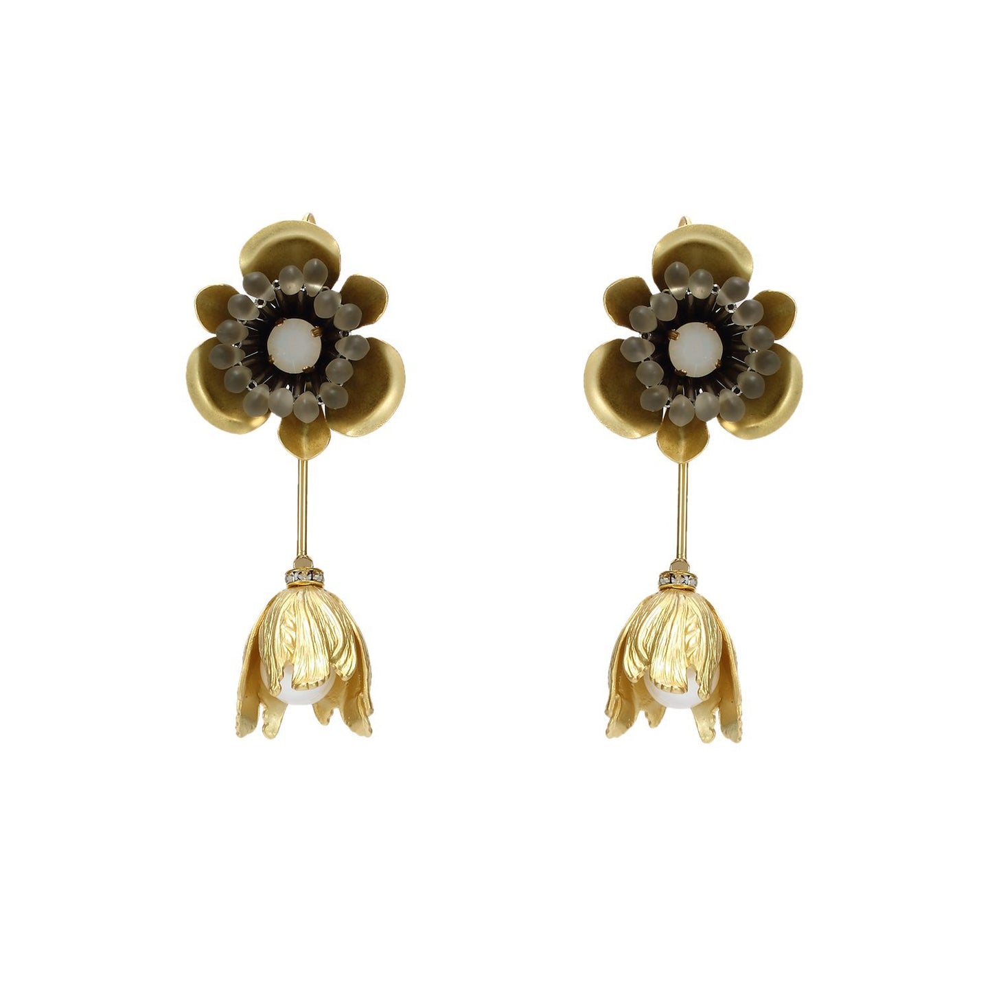 Wholesale Bold Floral Drop Handmade Earrings Roaring Twenties Jewelry Custom Bijoux