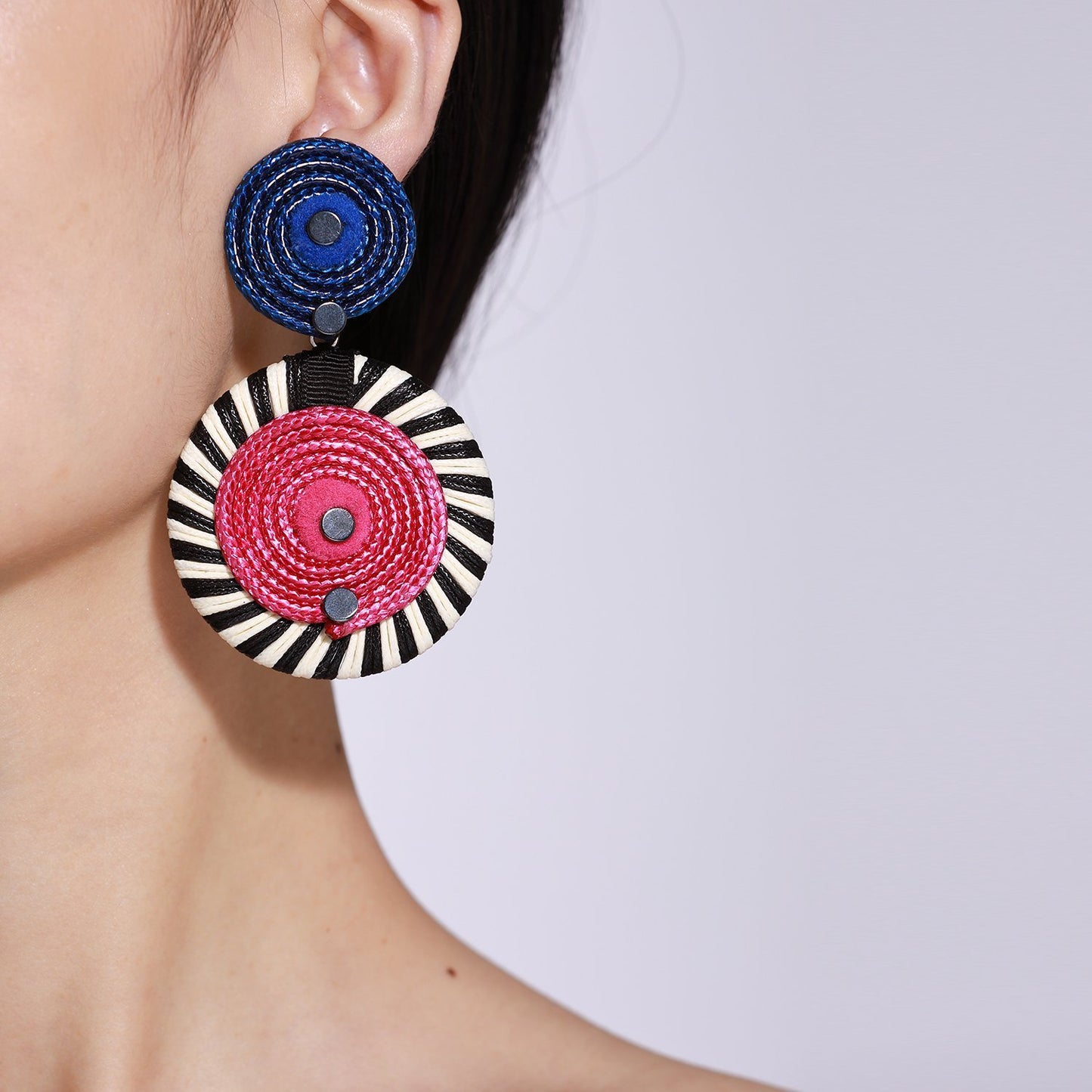 Custom Guanajuato Marine Handmade Chunky Hoop Earrings