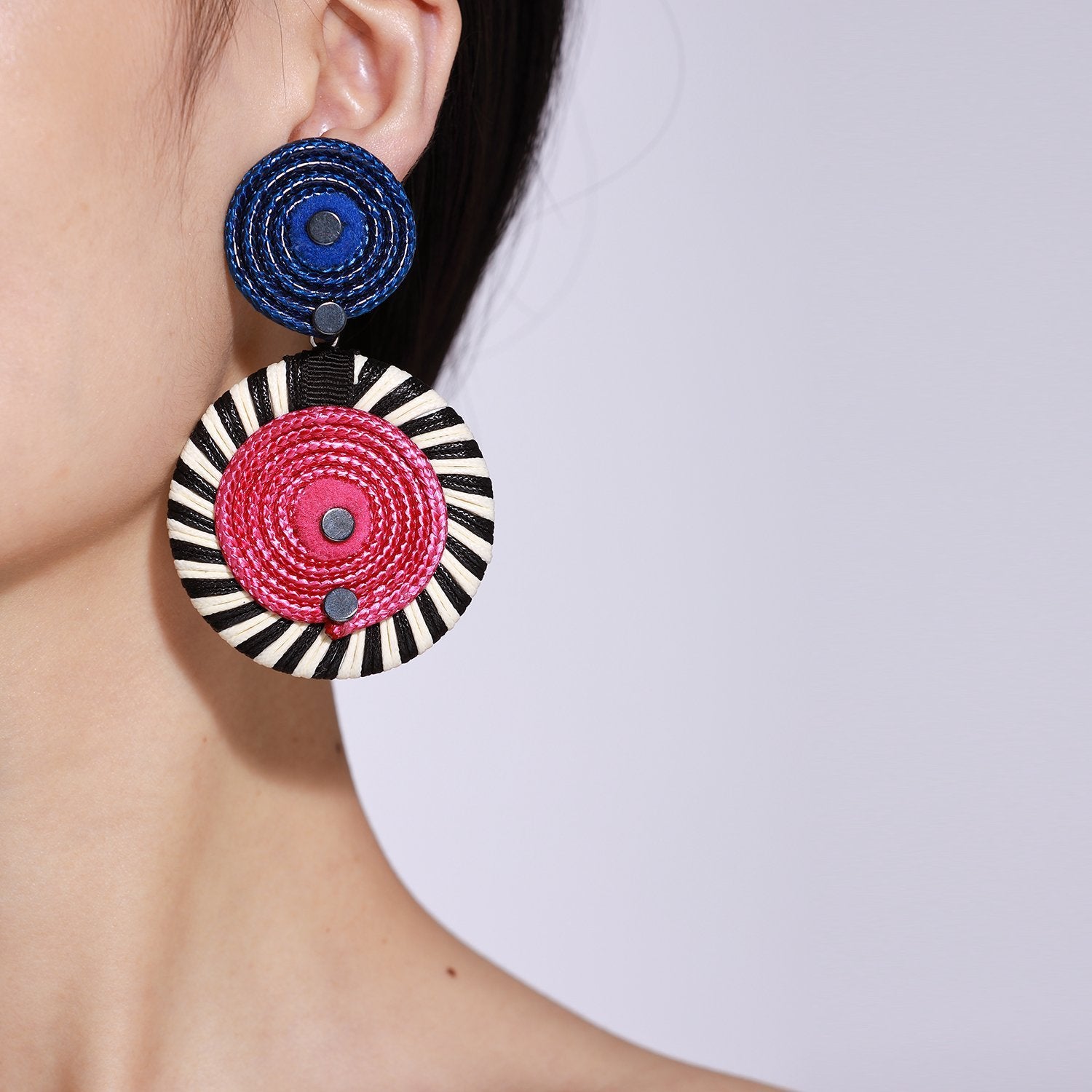 Custom Guanajuato Marine Handmade Chunky Hoop Earrings