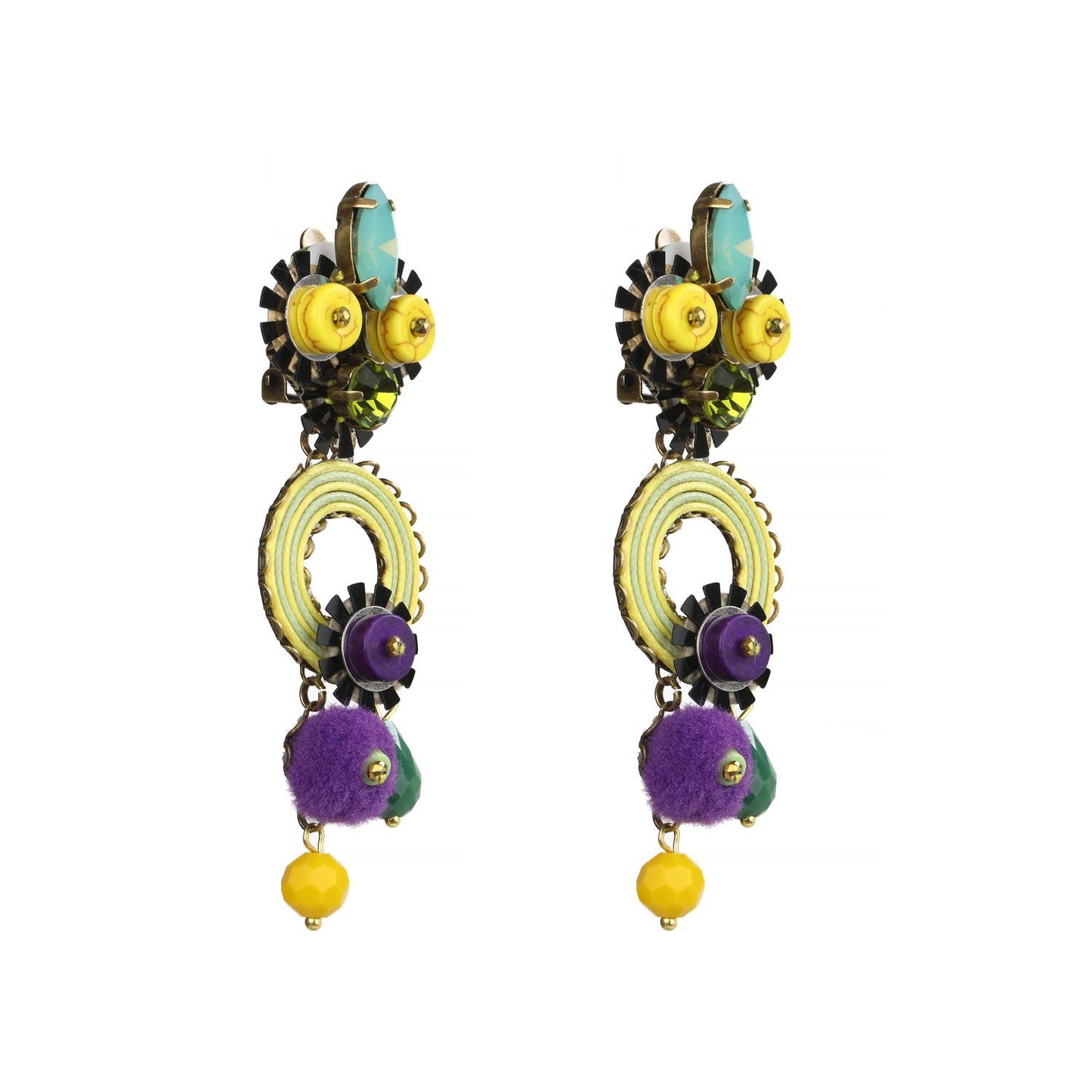 Custom Black Handcrafted Earrings