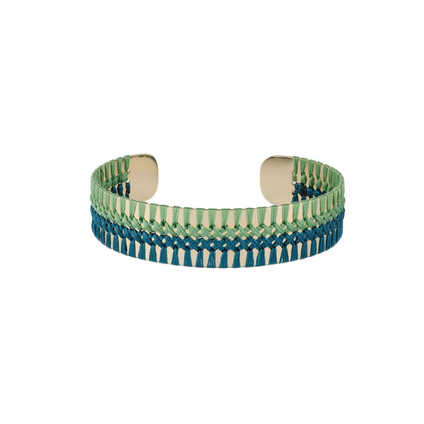 Wholesale Cross Stitch Copper Cuff Handcrafted Jewelry Custom Bijoux