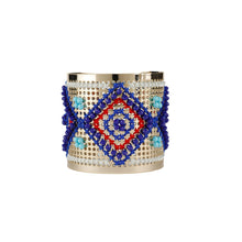 Load image into Gallery viewer, Wholesale Cross Stitch Metal Cuff Handcrafted Bracelet Jewelry Custom Bijoux