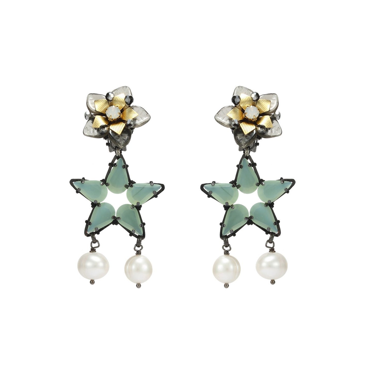 Wholesale Floral Handmade Drop Earrings Roaring 20s Jewelry Custom Bijoux