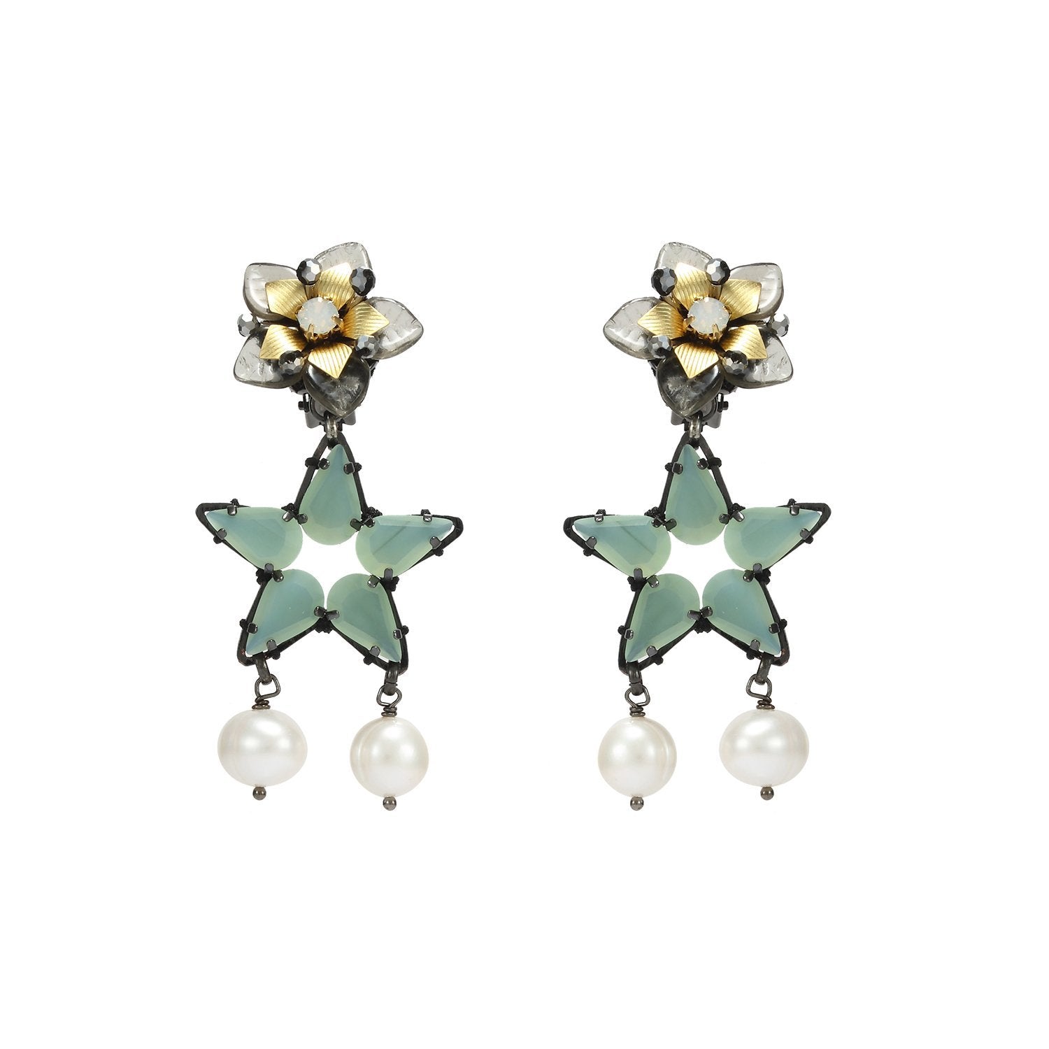 Wholesale Floral Handmade Drop Earrings Roaring 20s Jewelry Custom Bijoux