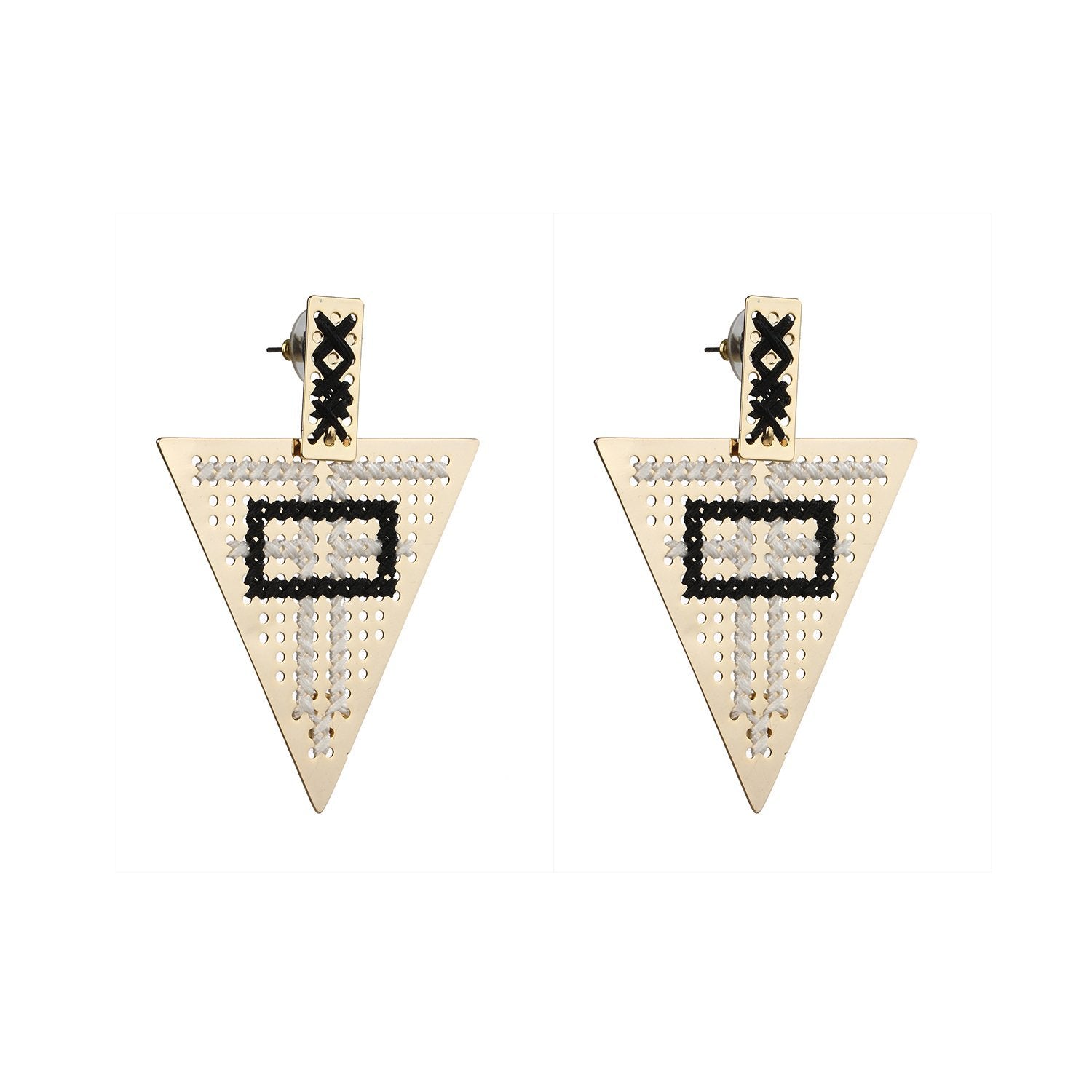 Wholesale Red And Gold Statement Earrings