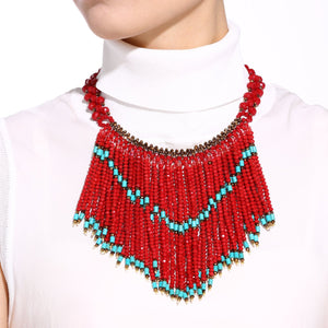 Custom Ethnic Expensive Tassel Cascade Handmade Necklace