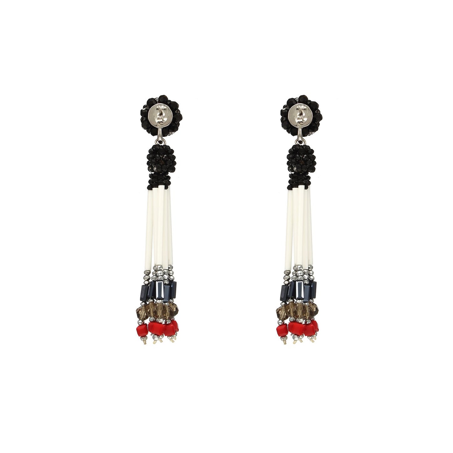 Custom Fashion Beaded Tassel Statement Handmade Earrings