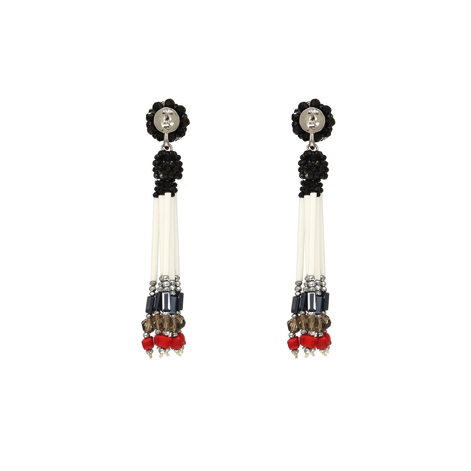 Custom Fashion Beaded Tassel Statement Handmade Earrings