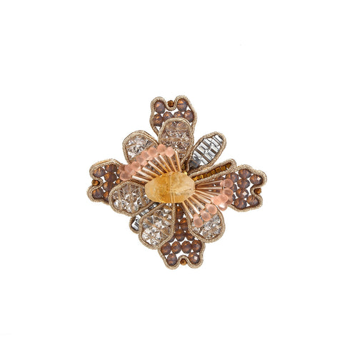Wholesale Unique Handcrafted Flower Oversized Ring Custom Bijoux