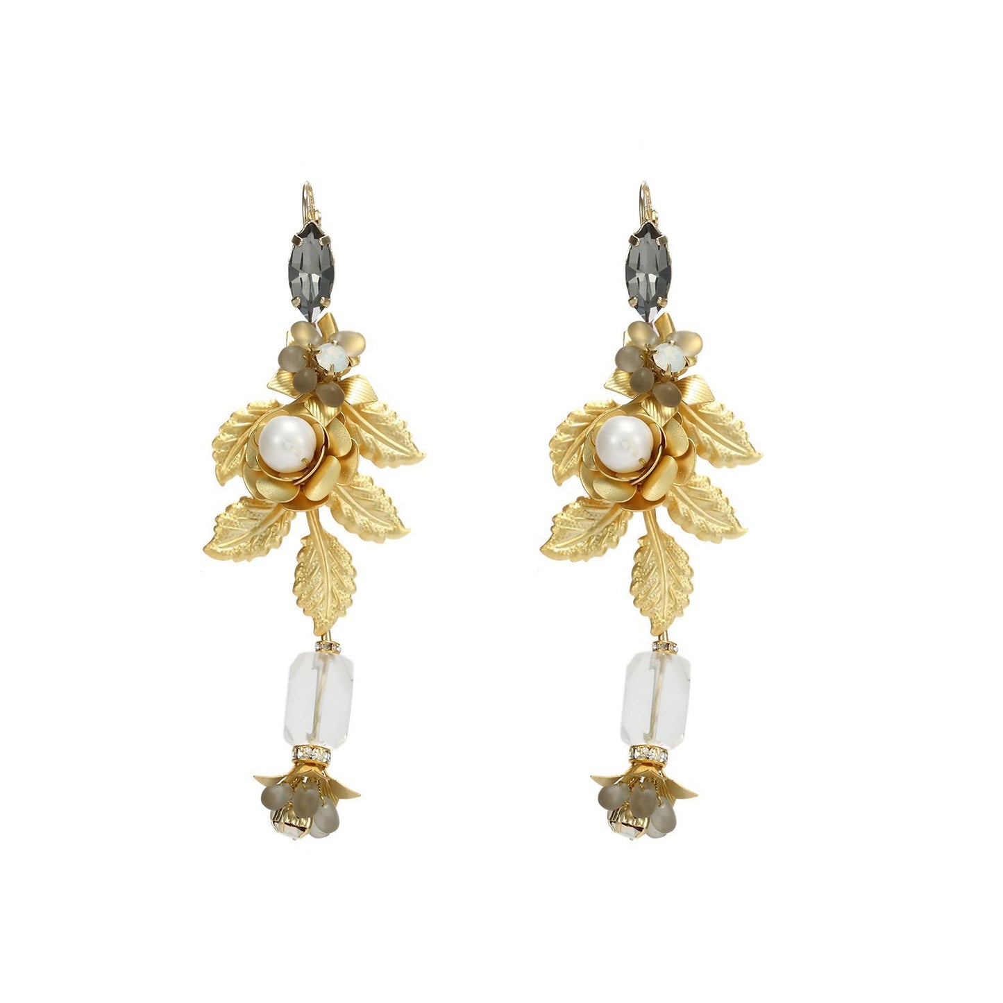 Wholesale Roaring Twenties Stone Drop Handmade Statement Earrings Custom Bijoux