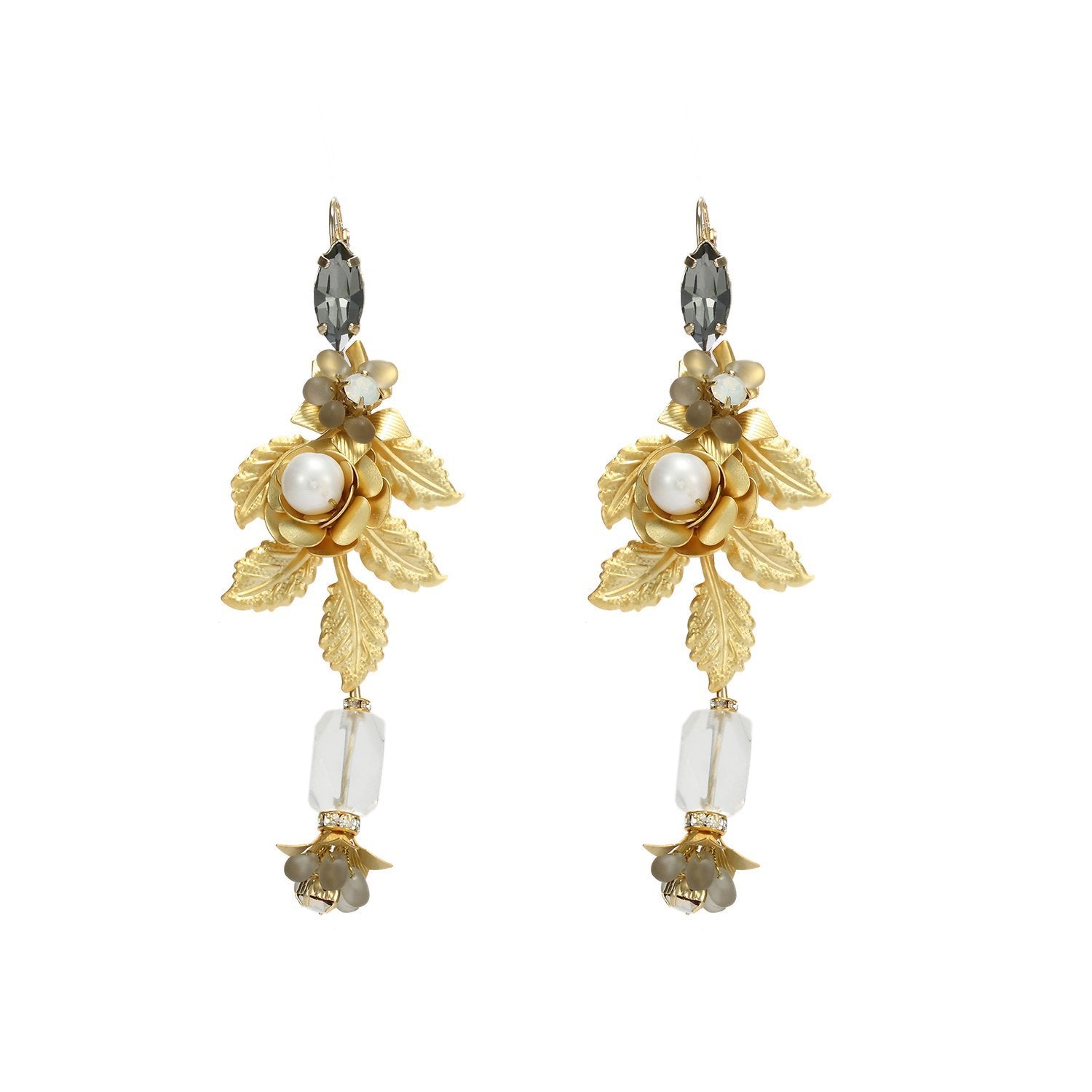Wholesale Roaring Twenties Stone Drop Handmade Statement Earrings Custom Bijoux