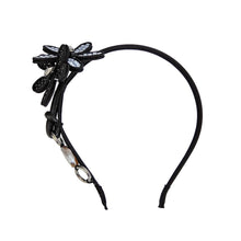Load image into Gallery viewer, Wholesale Alpine Plants Black Handmade Crystal Florals Headband Custom Bijoux