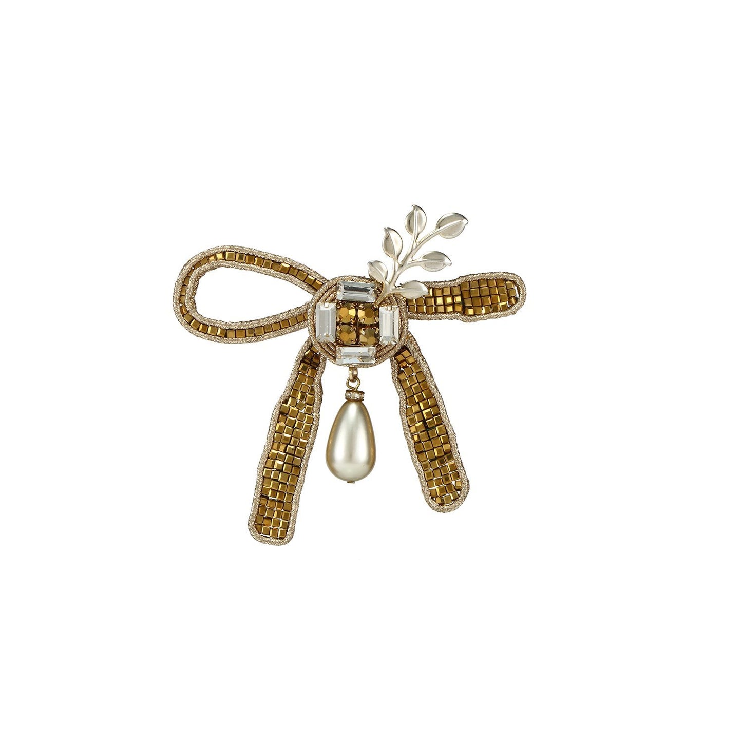 Wholesale Floral Embroidered Soutache Handcrafted Brooch Custom Bijoux