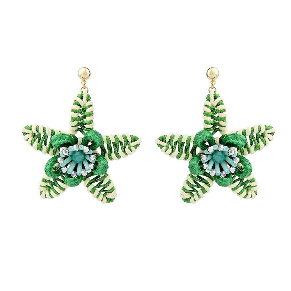 Custom Dark Green Statement Earrings