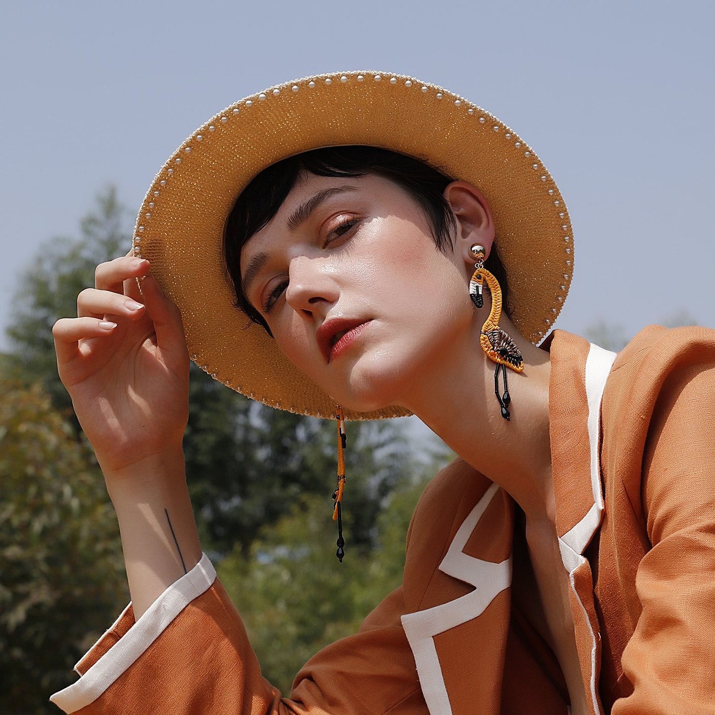 Custom Gold And Pearl Statement Earrings