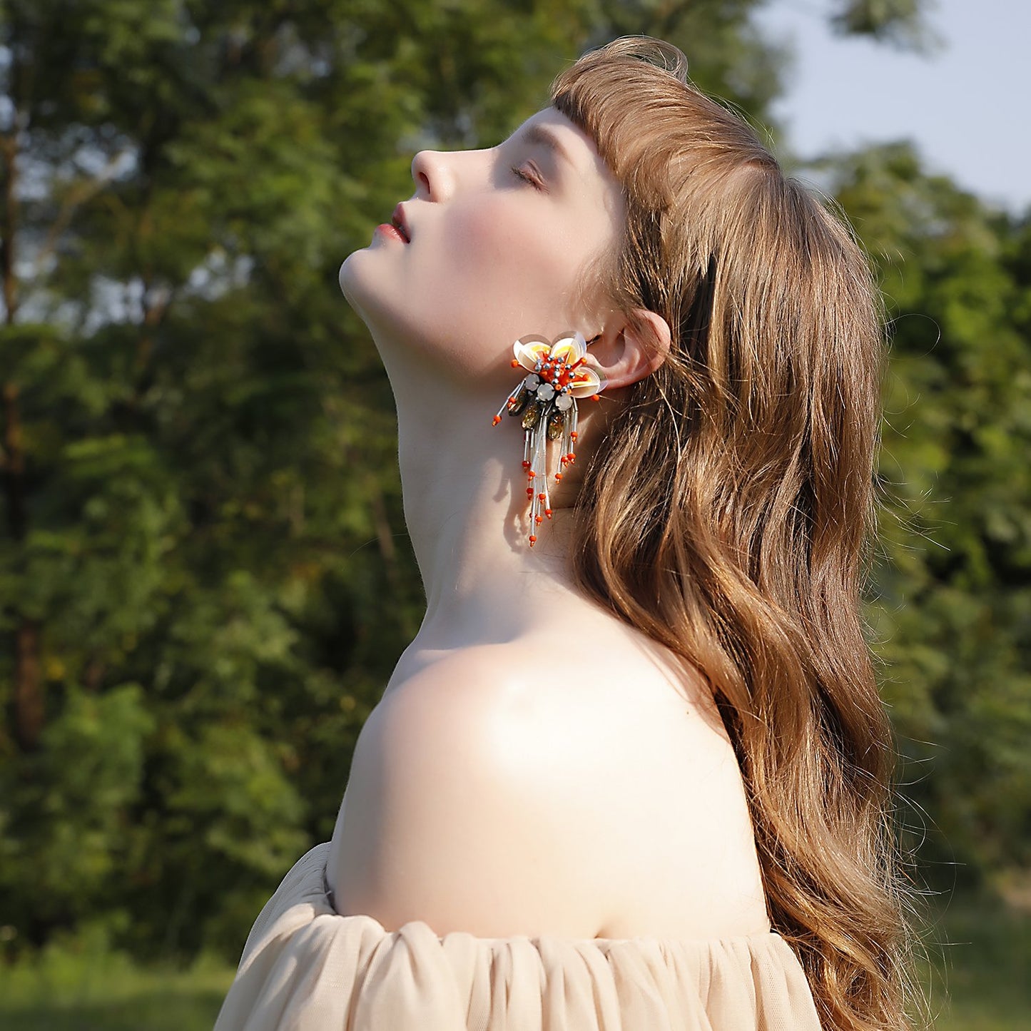 Custom Long Tassel Sequins Handmade Drop Earrings Roaring Twenties Jewelry