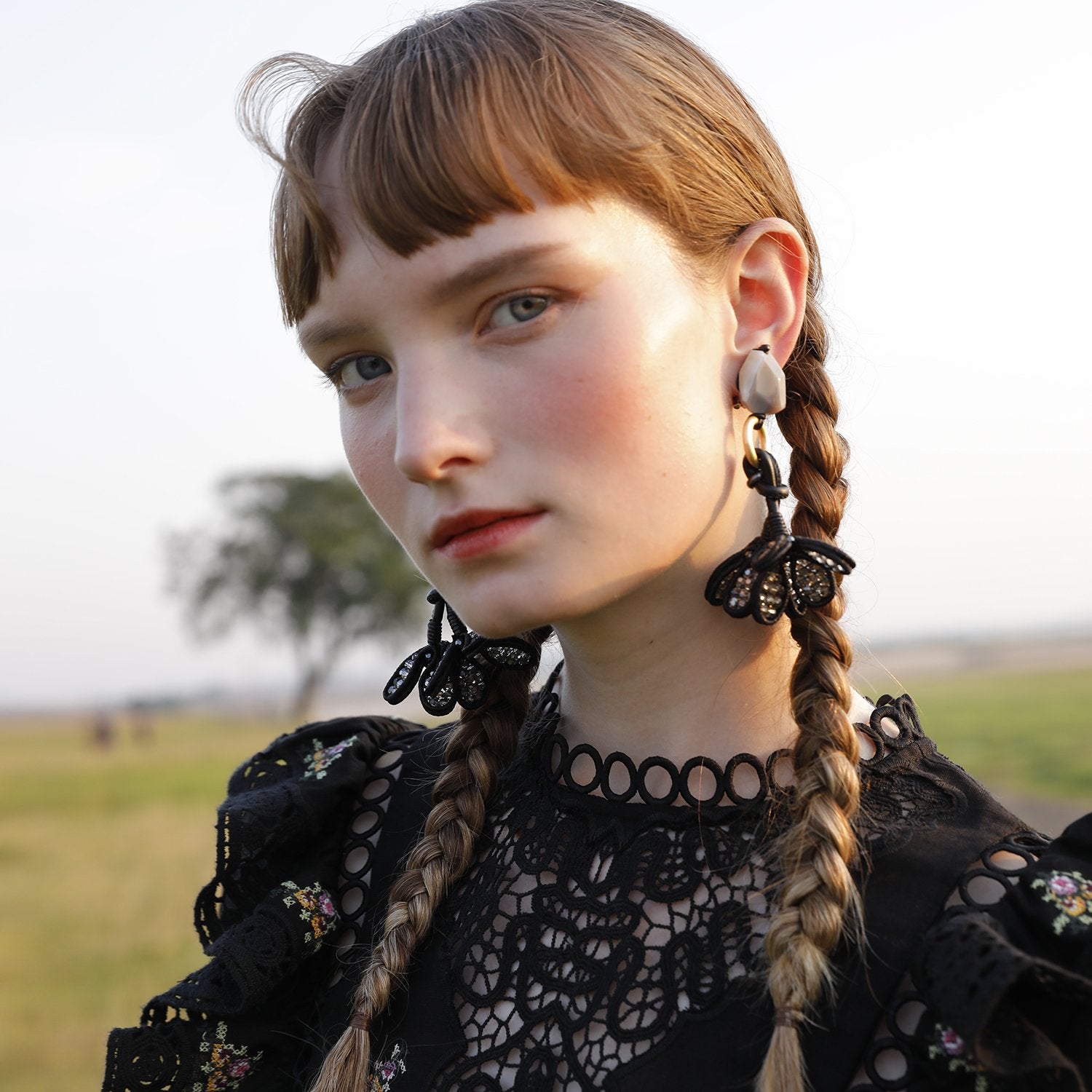 Custom Persian Agate Handmade Drop Earrings Gothic Jewellery